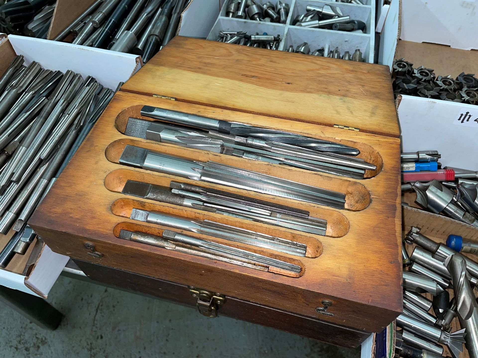 Wood Box of Tapered Reamers