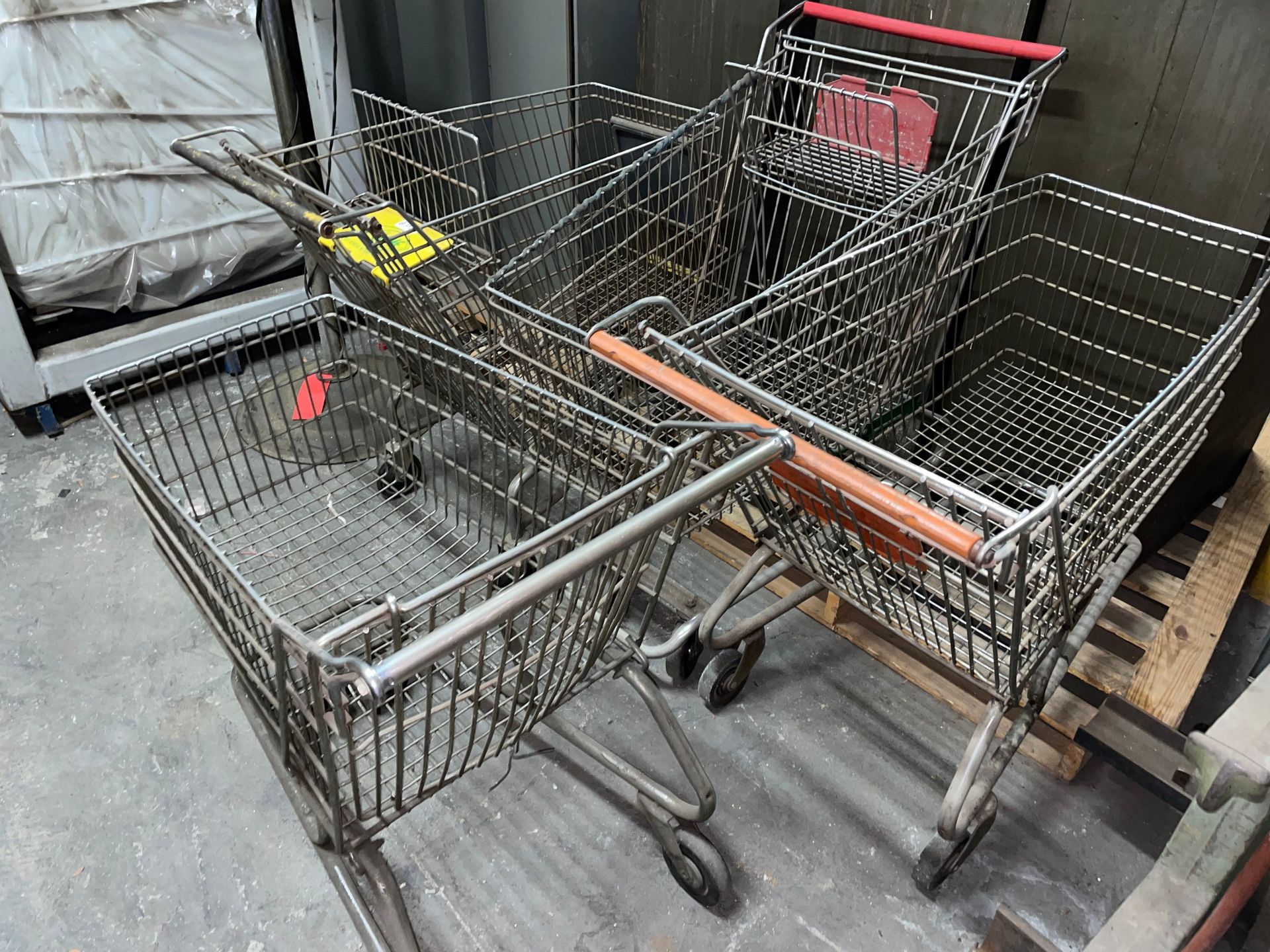 Lot with (4) Metal Shopping Carts - Image 2 of 2