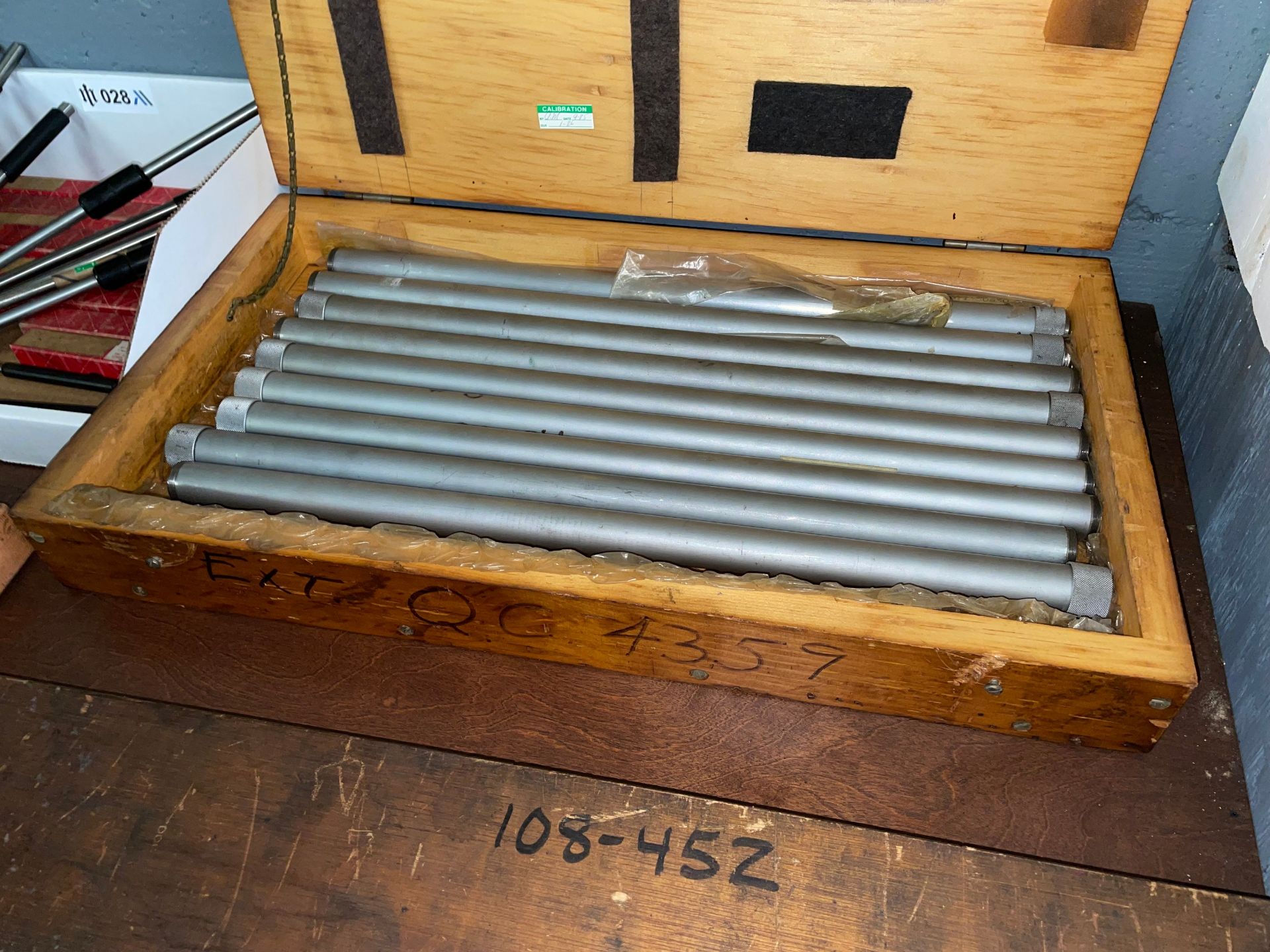 Wood Box with Various Size Inside Micrometers - Image 2 of 3