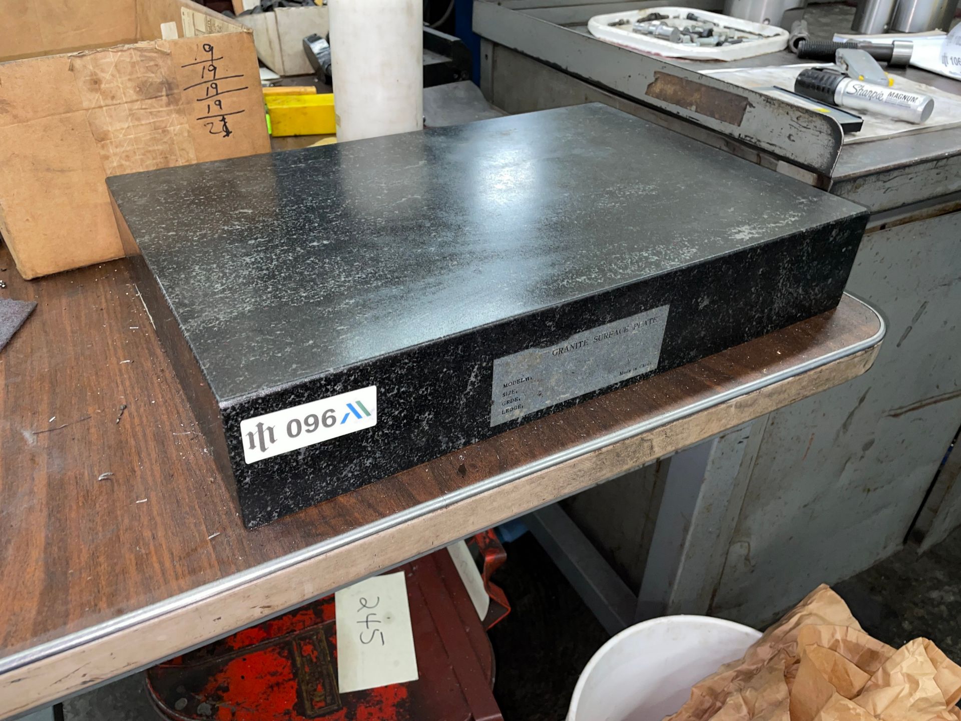 Black Granite Surface Plate, 18" x 12" x 3"