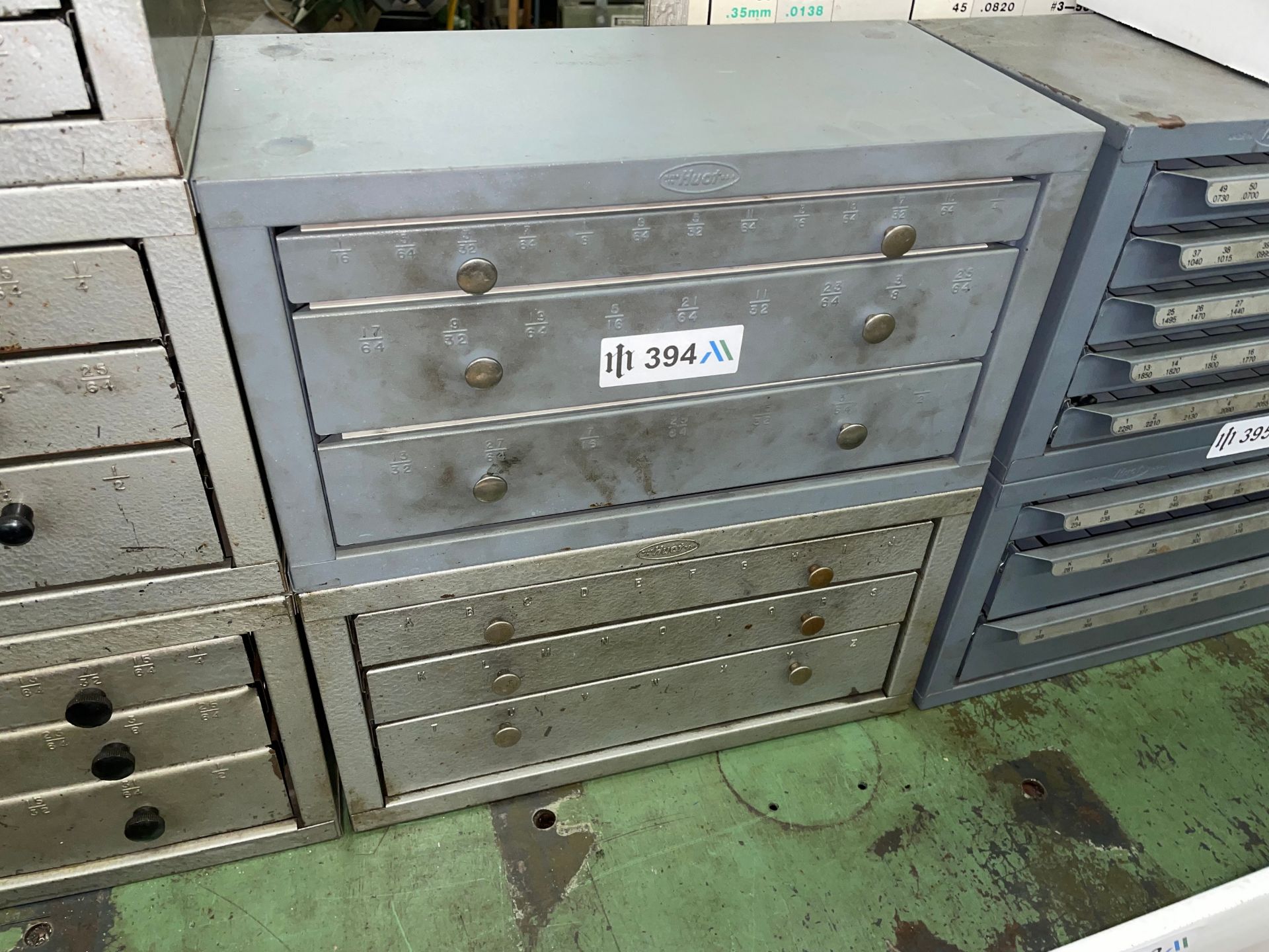 Lot with (2) Huot Drill Bit Cabinets with Contents