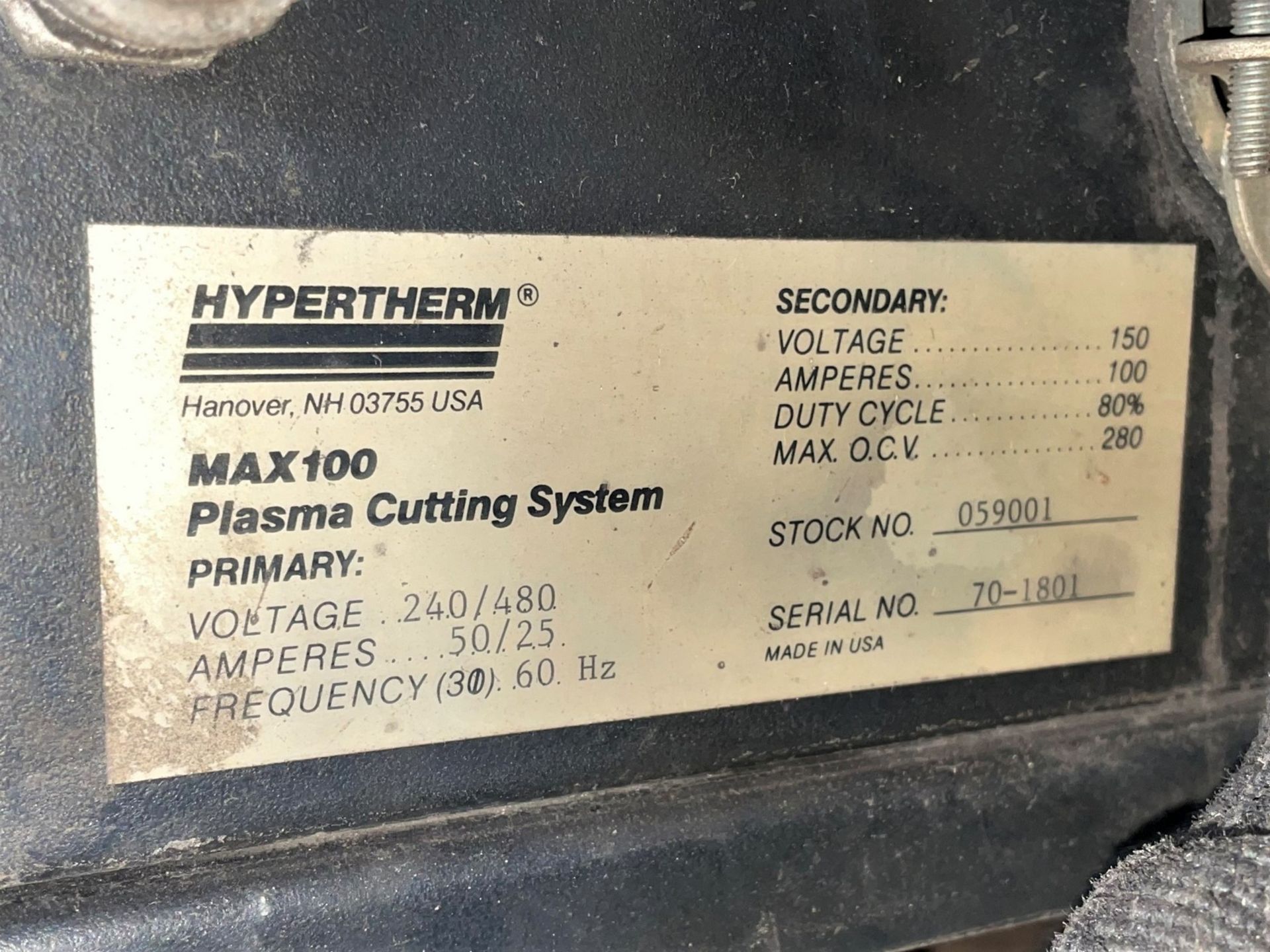 Hypertherm Max100 Plasma Cutter - Image 4 of 4