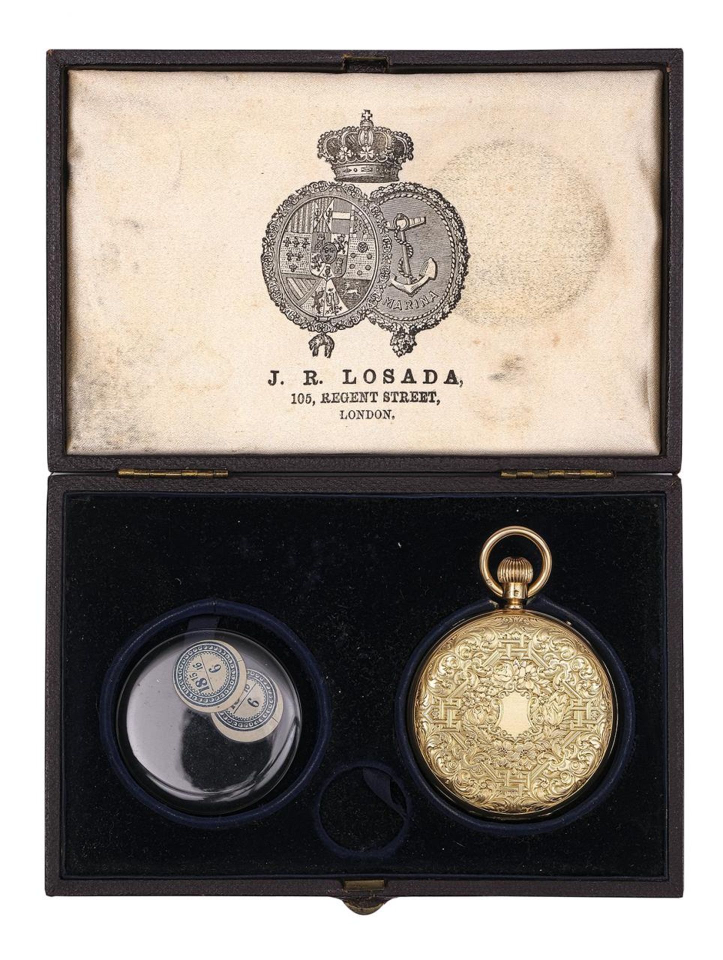 Reloj de bolsillo siglo XIX saboneta de tres tapas realizado en oro amarillo 18 kts - Image 3 of 4