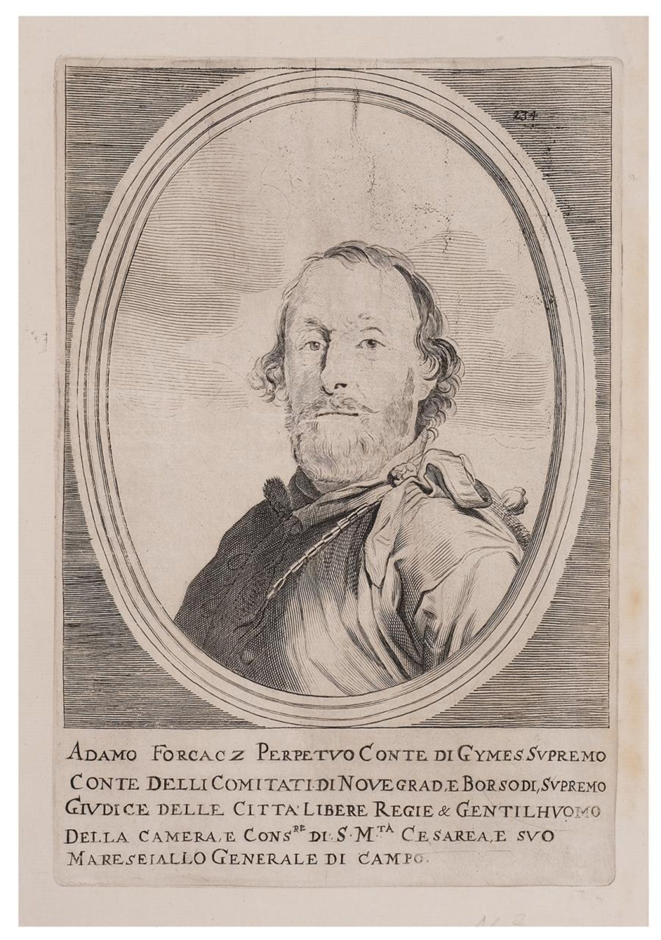Retrato de Don Ádamo Forcacz Perpetuo Conde de Gymes...