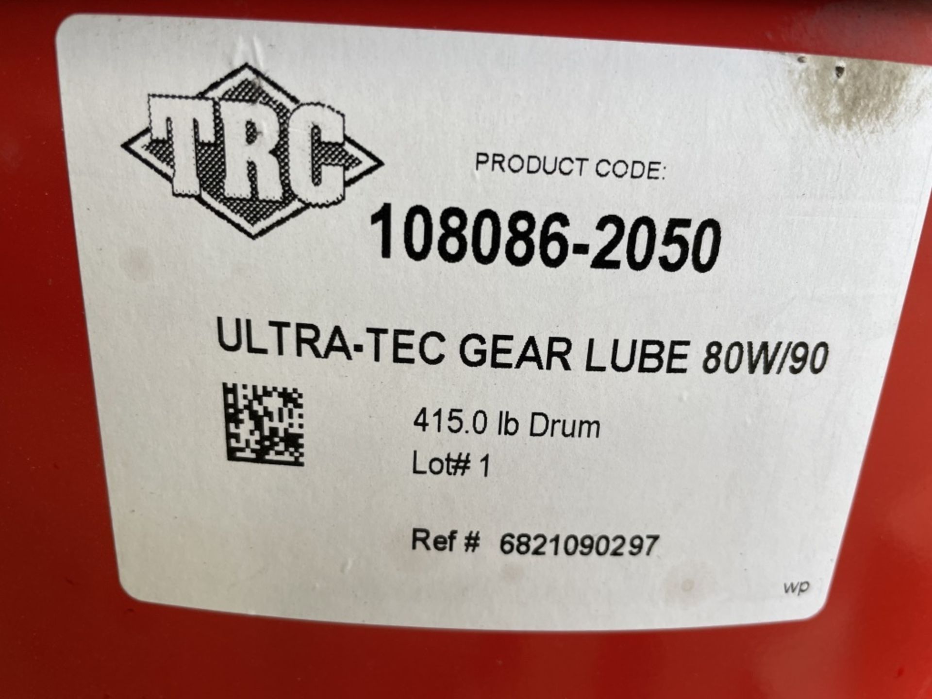 TRC Ultra Tec 80W/90 Gear Lube, Unused - Image 2 of 2