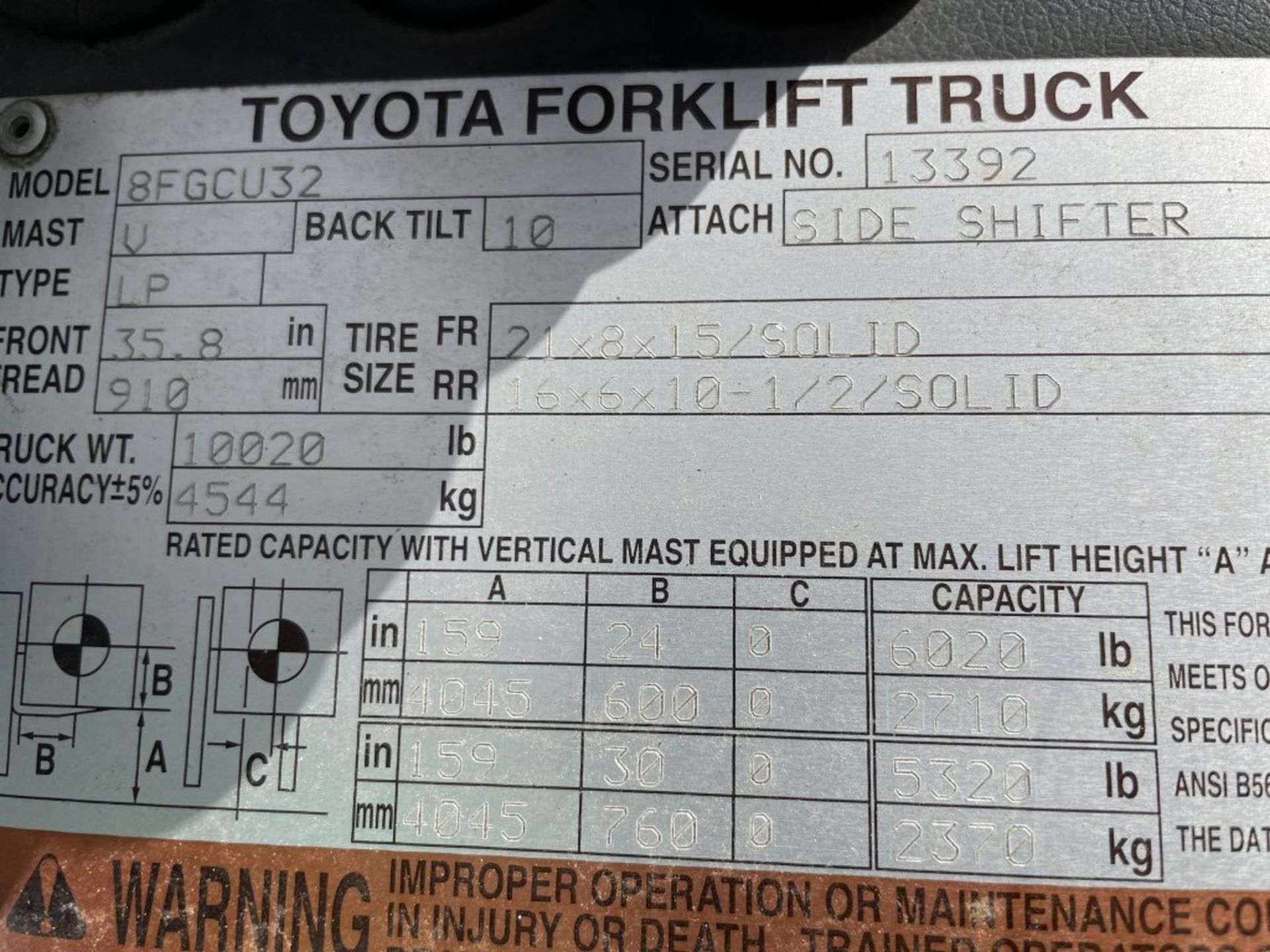Toyota 8FGCU32 Forklift - Image 23 of 23