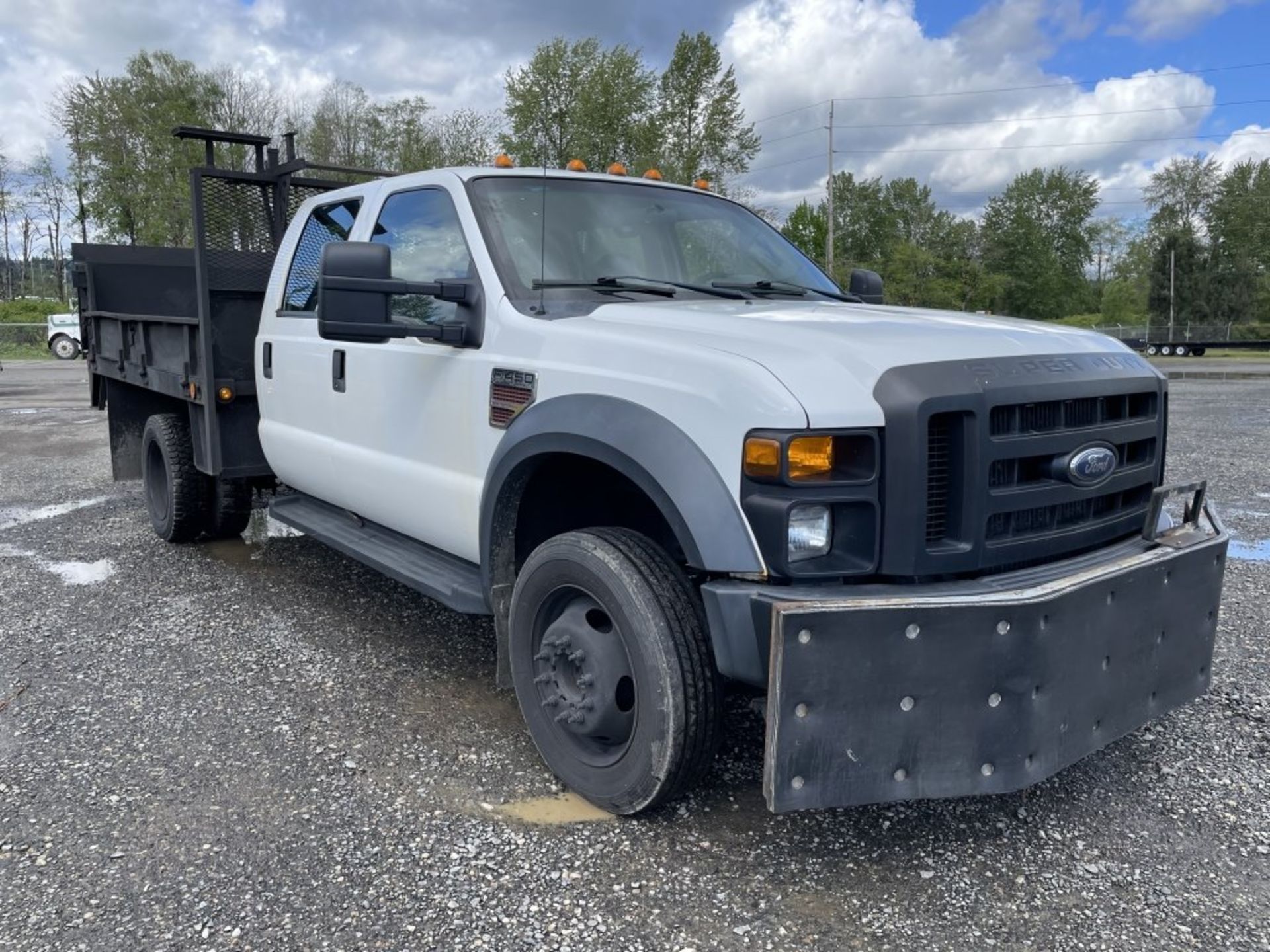 2010 Ford F450 XL 4x4 Crew Cab Flatbed Dump Truck - Image 2 of 36