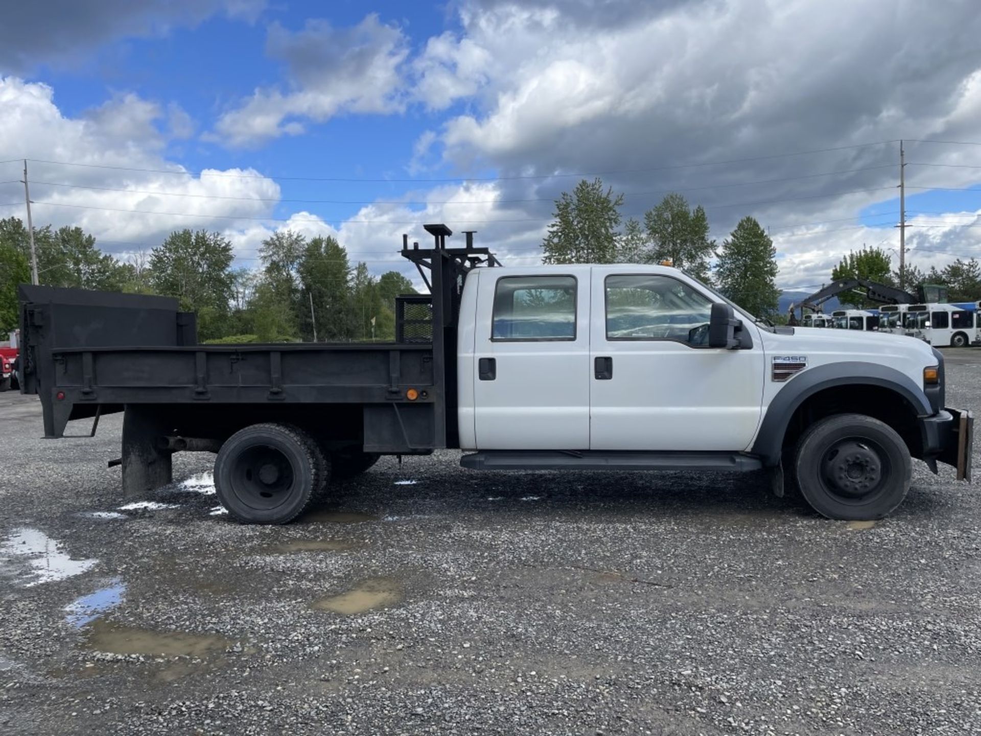 2010 Ford F450 XL 4x4 Crew Cab Flatbed Dump Truck - Image 3 of 36