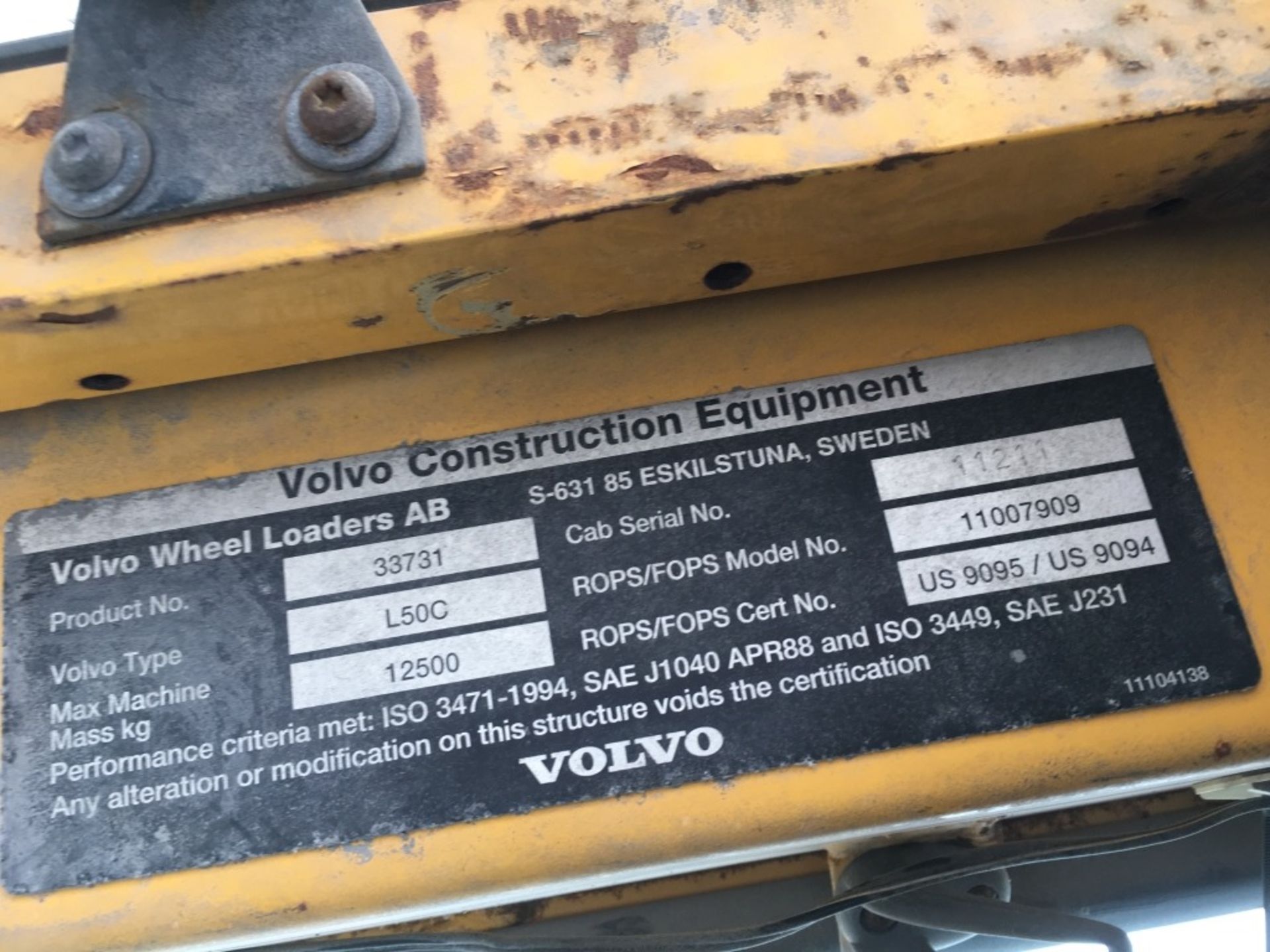 1997 Volvo L50C Wheel Loader - Image 25 of 25