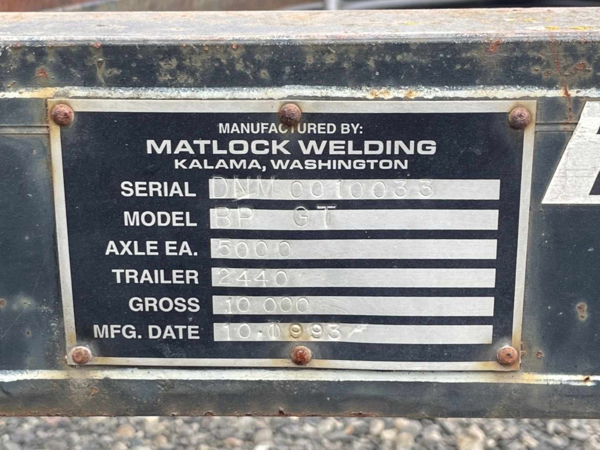 1993 Matlock Welding BP GT Custom Trailer - Image 9 of 19