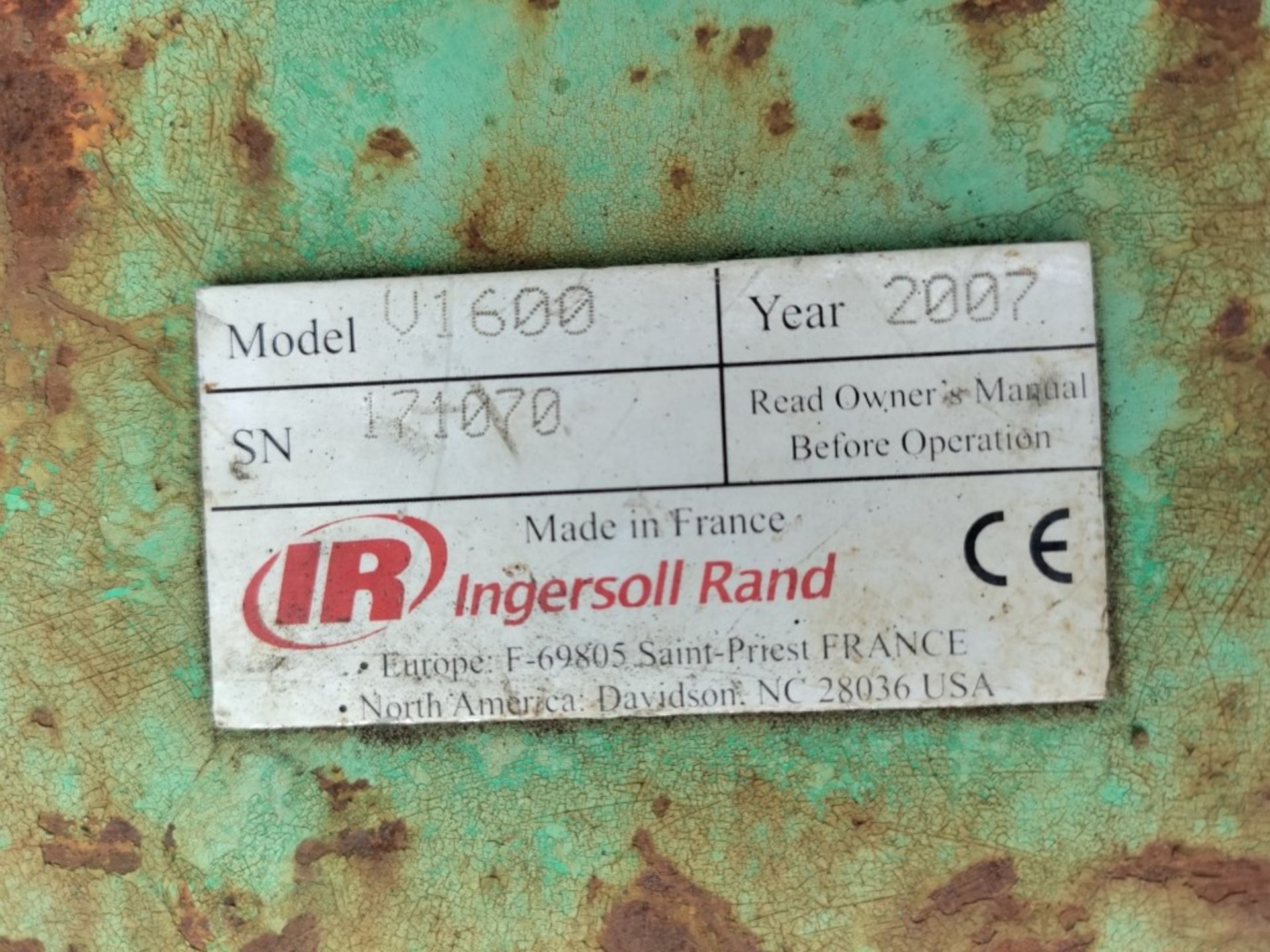 2007 Ingersoll Rand V1600 Hydraulic Hammer - Image 7 of 7