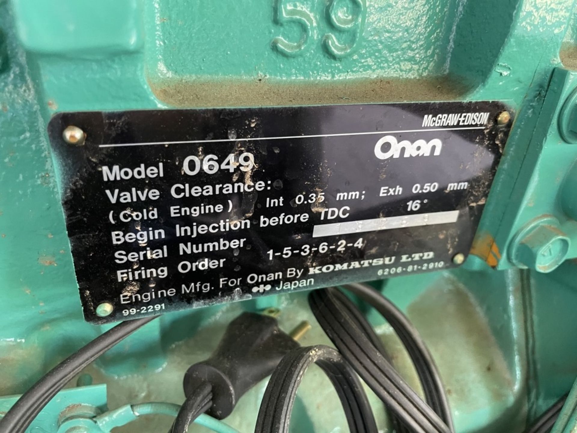 1985 Onan 50 Generator - Image 7 of 10