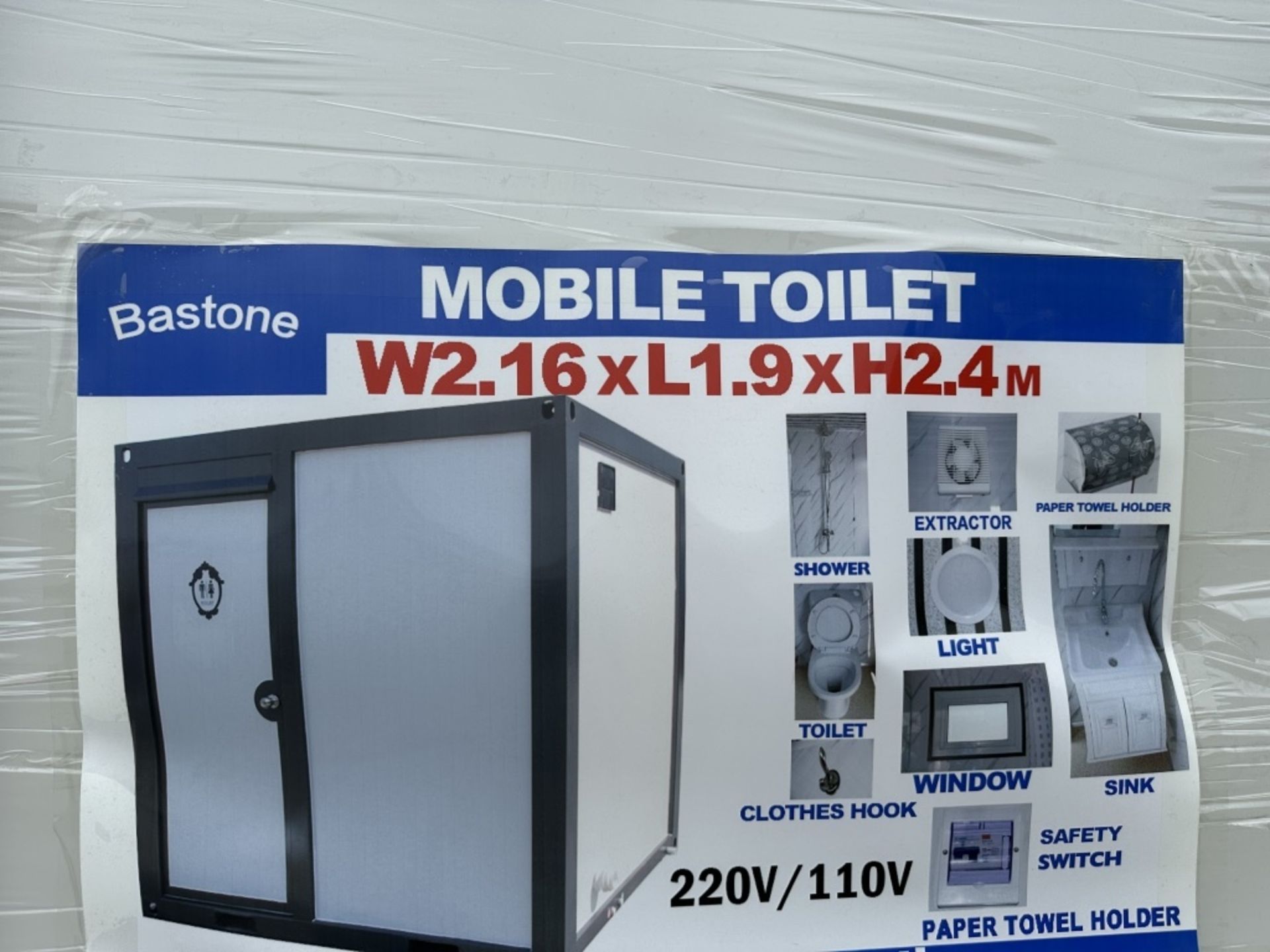 2022 Bastone Portable Toilet w/ Shower - Image 6 of 7