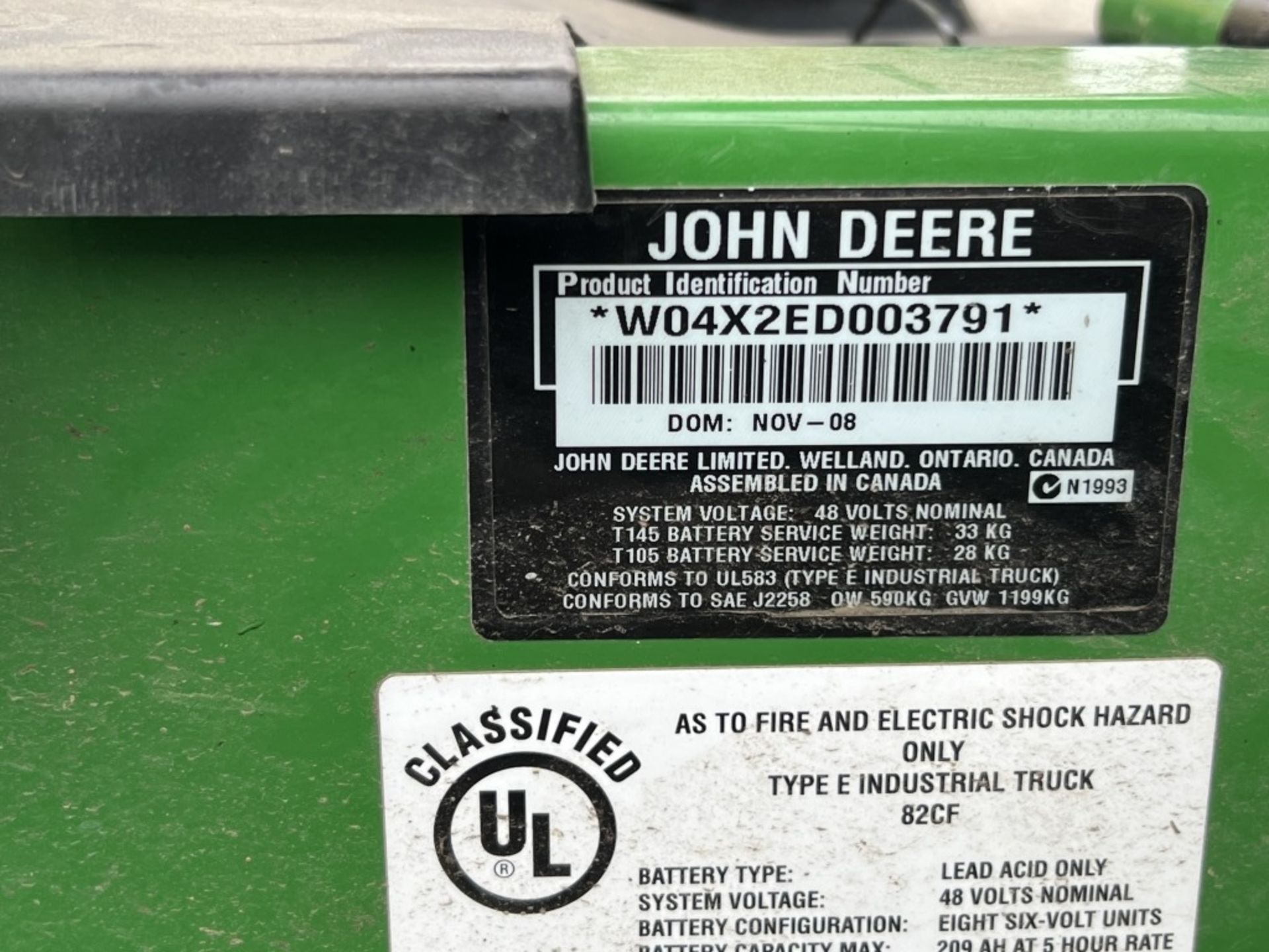 2009 John Deere Gator TE Utility Cart - Image 16 of 21