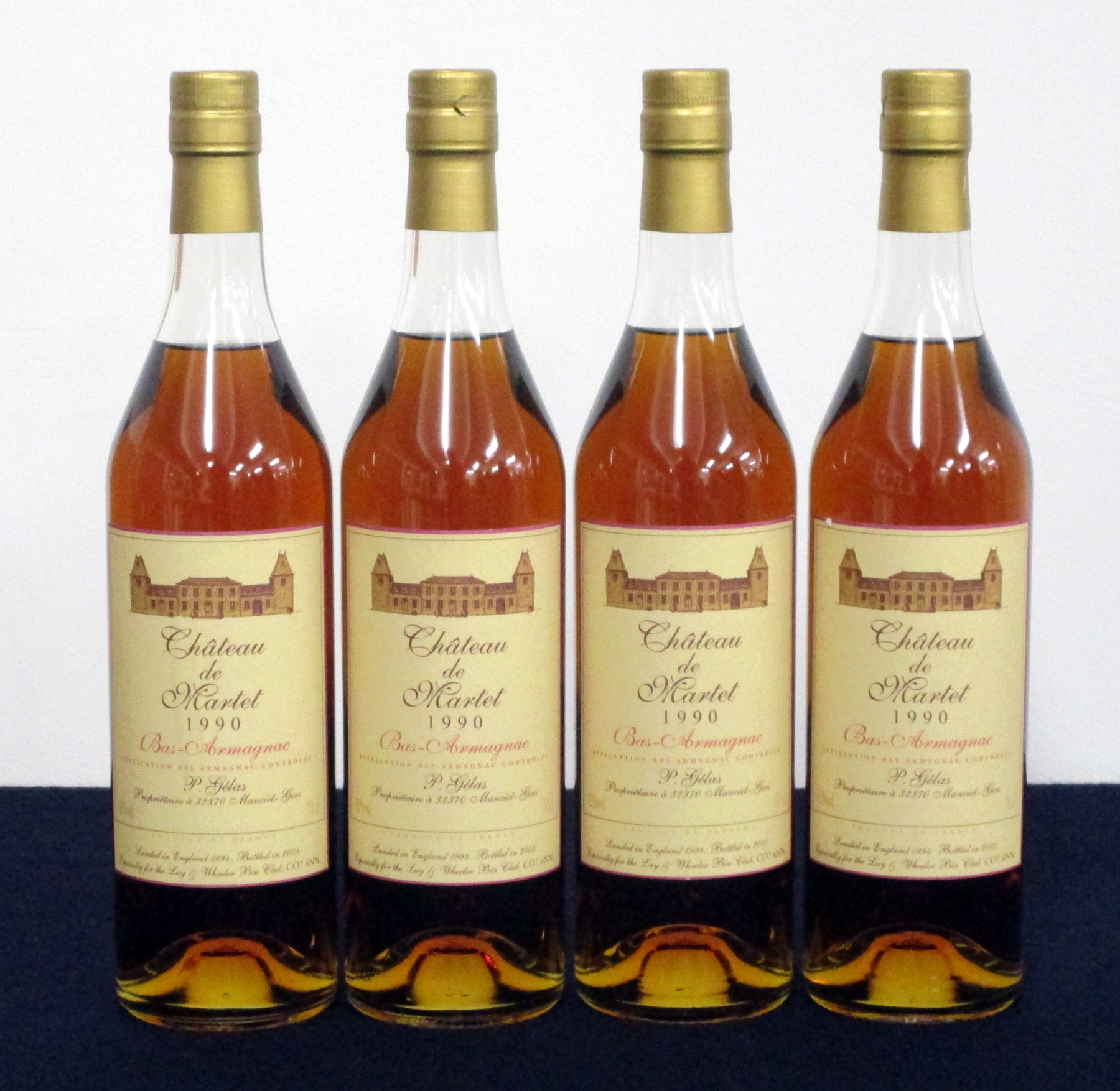 4 bts Ch. de Martet, Bas-Armagnac 1990 P Gélas landed 1994, bottled 2005 especially for The Lay & - Image 2 of 2