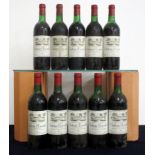 10 bts Ch. L'Escarde 1er Côtes de Blaye 1982 1 vts, 5 ts, 1 us/ts, 2 us, 1 lms, bs,