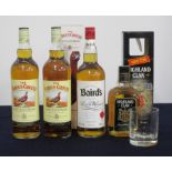 2 litre bts The Famous Grouse Finest Scotch Whisky 43% 1 ind oc 1 litre bt Baird's Fine Old Scotch