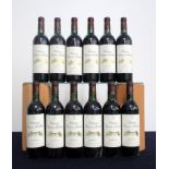 12 bts Ch. Prieuré-Lichine 2000 Cantenac (Margaux) 4me Cru Classé i.n