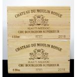 v 12 bts Ch. Moulin Rouge Haut-Médoc Cru Bourgeois Superieur 2018 owc (2 x 6)