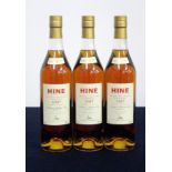 v 3 70-cl bts Hine Grand Champagne Cognac 1987 landed 1990, bottled 2006 for Corney & Barrow 40%