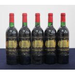 5 bts Ch. Palmer 1986 Cantenac (Margaux) 3me Cru Classé, 2 i.n, 2 hf/i.n, 1 ts, Sichel Slip label