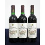 3 bts Ch. Prieuré-Lichine 1982 Cantenac (Margaux) 4me Cru Classé i.n, sl bs