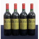 4 bts Ch. Durfort-Vivens 1986 Margaux, 2me Cru Classé, 1 i.n, 3 vts, sl bs