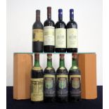 1 bt Lungarotti Rubesco Torgiano 1968 us sl bs 2 bts Fattoria dei Barbi Brunello di Montalcino