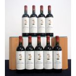 9 bts Ch. d'Armailhac 2000 Pauillac 5me Cru Classé 1 hf, 2 hf/i.n, 5 i.n, 1 vts