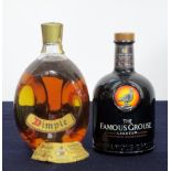 1 26 2/3 fl oz bt John Haig Dimple Whisky 70° proof, loose label 1 70-cl bt The Famous Grouse