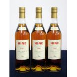 v 3 70-cl bts Hine Grand Champagne Cognac 1987 landed 1990, bottled 2006 for Corney & Barrow 40%