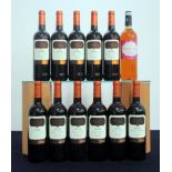 11 bts Marqués de Aldeanueva Rioja Crianza 2012 1 bt Monasterio Viejo Soto de Oñatil Vino Rosado