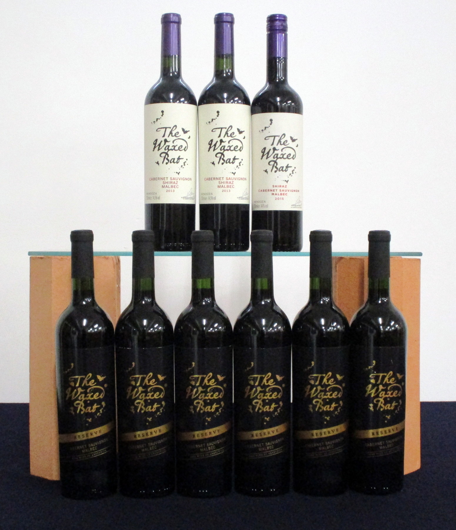 6 bts The Waxed Bat Reserve Cabernet Sauvignon, Malbec 2011 Mendoza 2 bts The Waxed Bat Cabernet