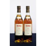 2 bts Hine Grande Champagne Cognac 1987 landed 1990 bottled 2004 Corney & Barrow Ltd