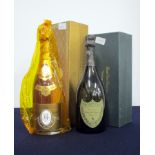 1 bt Louis Roederer Cristal Champagne 1995 oc cellophane wrapped, presentation case 1 bt Cuvée Dom