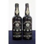 2 bts Delaforce Finest Vintage Port 1963 sl chipped wax,1 showing signs of historical seepage