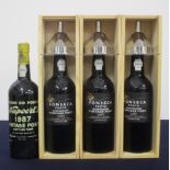 3 bts Fonseca Guimaraens 1987 Vintage Port ind owc 1 bt Niepoort 1987 Vintage Port Above four