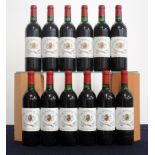 12 bts Ch. Fourcas-Hosten 1986 owc Listrac (Médoc) Cru Bourgeois Exceptionnel 8 i.n, 4 vts, 6 ts