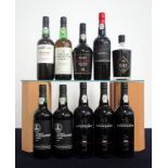 1 bt Churchills 10 YO Tawny Port NV bottled 1996 1 bt Safeway Fine Vintage Character Port NV Calem