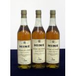 3 bts Hine Grande Champagne Cognac 1971 landed 1973 bottled 1991 by London Bridge Bonded Bottlers sl