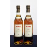 2 bts Hine Grande Champagne Cognac 1987 landed 1990 bottled 2004 Corney & Barrow Ltd