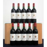 10 bts Ch. Fourcas-Hosten 1986 oc Listrac (Médoc) Cru Bourgeois Exceptionnel 8 i.n, 2 vts