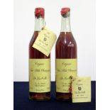 2 70-cl bts Dom de La Motte Fine Petite Champagne Cognac 40.6% believed distilled 1914 bottle N°