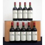 9 bts Les Bretèches du Ch. Kefraya Vin Rouge 1995 2 i.n, 6 ts, 1 us/ts