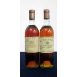 1 bt Ch. Rieussec 1969 Fargues (Sauternes) 1er Cru Classé, ts, faded /cdl 1 bt Ch. Rieussec 1970