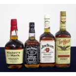 1 75-cl bt Maker's Mark Bourbon Whisky 45% 1 70-cl bt Jack Daniel's Whiskey 43% 1 litre bt Jim