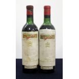 2 bts Ch. Mouton Rothschild 1960 Pauillac, 1er Cru Classé, us, Jacques Villon Label, 1 Grierson,