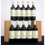 10 bts Santa Monica Cabernet Sauvignon 1995 Rapel Valley 8 hf, 2 hf/i.n