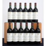 12 bts Ch. Sociando-Mallet 1986 owc Haut-Médoc, Cru Grand Bourgeois 1 hf/i.n, 11 i.n