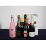 1 bt Lanson Rose Label Brut Rosé NV Wimbledon Sleeve 1 bt Moët et Chandon Millésimé Blanc 1998 oc